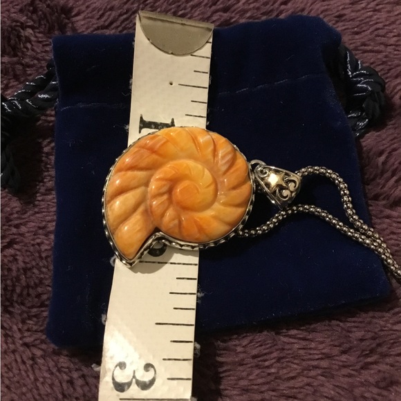 NWT Samual B 18K Accented Spiney Oyster Gemstone Gold Necklace 18” - 26-28” - Picture 7 of 9